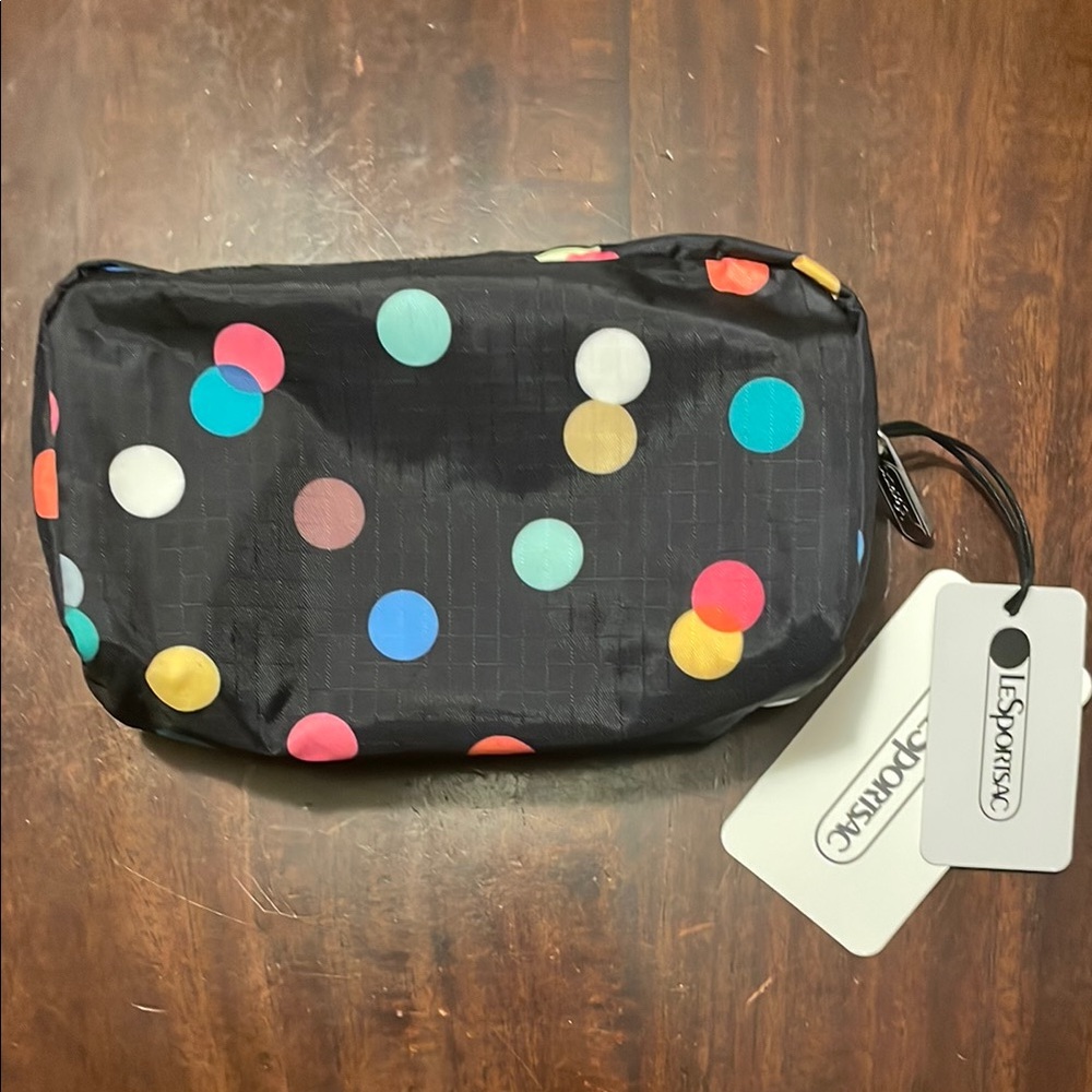 LeSportsac Black Polka Dot Pouch